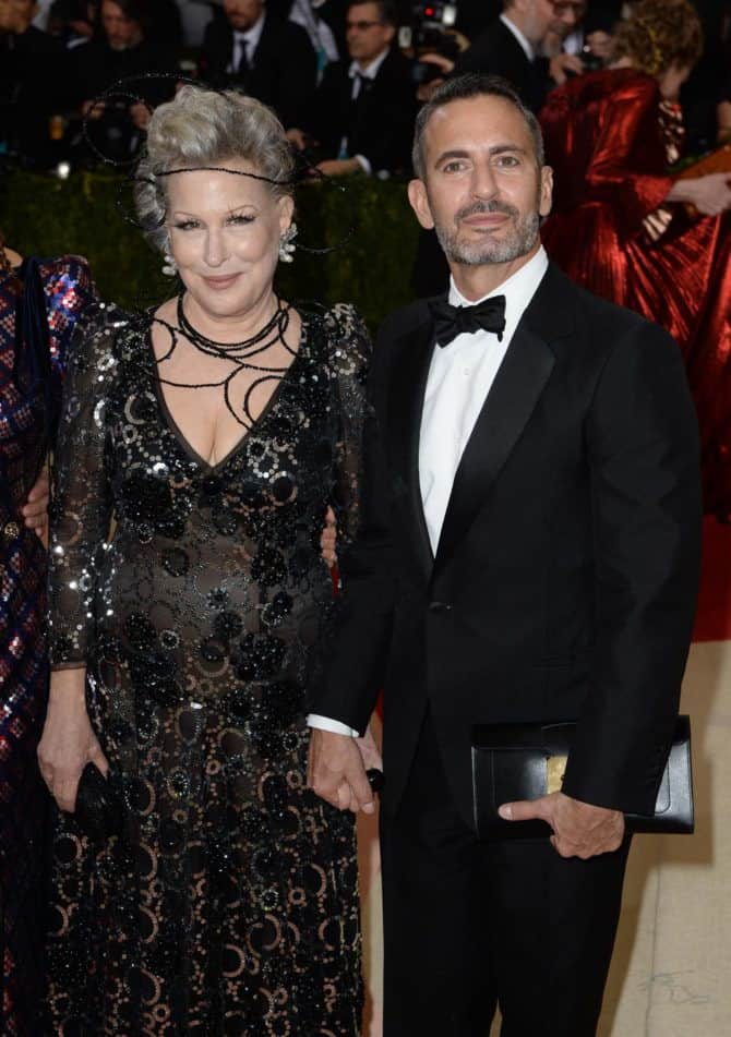 USA Rights Only-New York, NY - 5/2/2016 - Manus x Machina: Fashion in an Age of Technology Costume Institute Benefit Gala at the Metropolitan Museum Of Art -PICTURED: Bette Midler and Marc Jacobs -PHOTO by: Doug Peters/PA Images/startraksphoto.com -Startraks_PAIv_26225936 Editorial - Rights Managed Image - Please contact www.startraksphoto.com for licensing fee Startraks Photo New York, NY For licensing please call 212-414-9464 or email sales@startraksphoto.com Startraks Photo reserves the right to pursue unauthorized users of this image. If you violate our intellectual property you may be liable for actual damages, loss of income, and profits you derive from the use of this image, and where appropriate, the cost of collection and/or statutory damages.